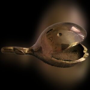 Vintage BRASS WHALE Paperweight / Ashtray / Trinket Dish 1970s PFW Co. Taiwan